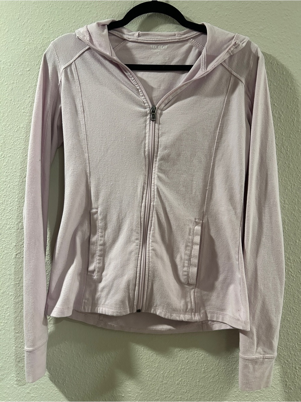 tek gear Pale Pink Hooded Zip-Up Utility Jacket